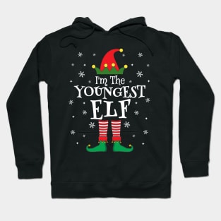 I'm The Youngest Elf Matching Family Christmas Pajama Shirt Hoodie